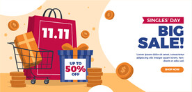 双十一促销横幅