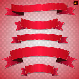 红色丝带彩