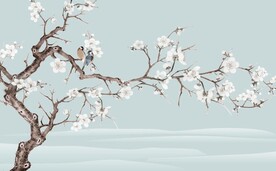 玉兰花背景墙