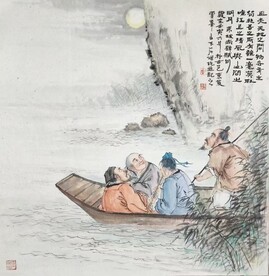 借东坡先生赤壁赋句题画