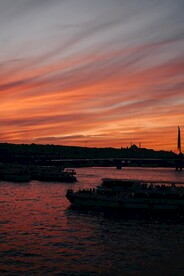 红色夕阳