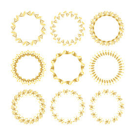 矢量金色圆形边框