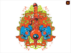 哥特潮流涂鸦图案