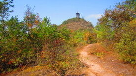五岩山景点 义乌华溪 古塔风景