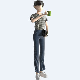 C4D模型 卡通人 