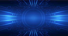 蓝色商务科技论坛背景