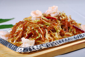 铁板粉丝虾球