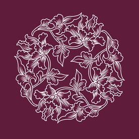 传统螺旋花纹图案线稿矢量素材