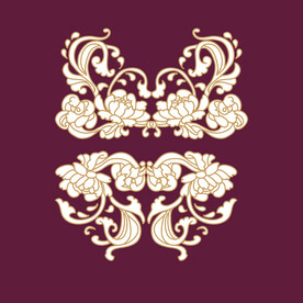 传统螺旋花纹图案线稿矢量素材