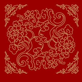 传统螺旋花纹图案线稿矢量素材