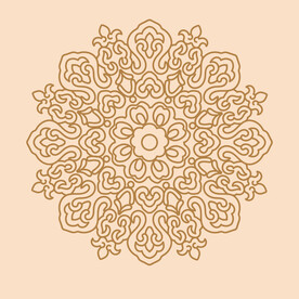 传统螺旋花纹图案线稿矢量素材