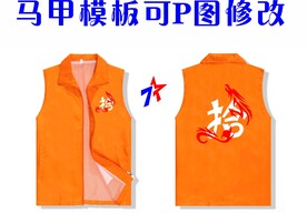 马甲模板 龙LOGO 广告衫 