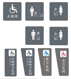 卫生间指示牌