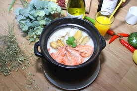 鲜虾干贝粥