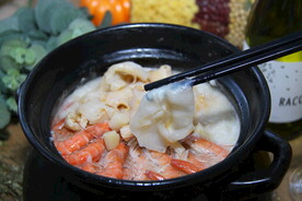 鲜虾干贝粥 