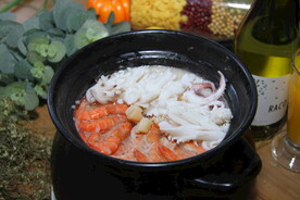 鲜虾干贝粥 