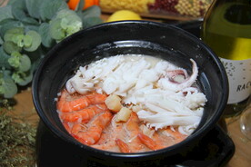 鲜虾干贝粥