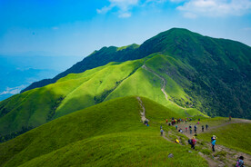 绿色山脉山峰