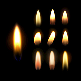 矢量蜡烛火苗
