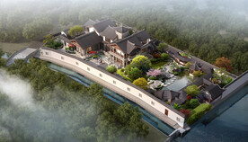 中式别墅效果图