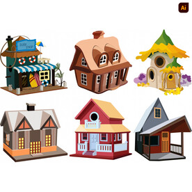 卡通房屋