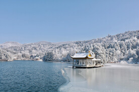 庐山雪景摄影图