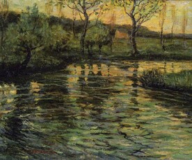 河流油画