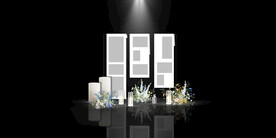 照片墙小景婚礼效果图