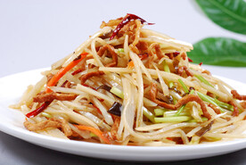 莲菜丝炒肉丝