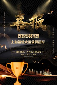 黑金风格喜报