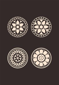 中国风古典国潮镂空花朵纹理