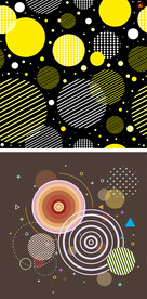 圆平面构成图案