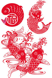 锦鲤剪纸