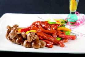 杭椒茶树菇牛柳