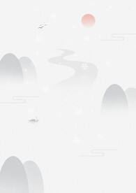 浅色中国风冬季背景