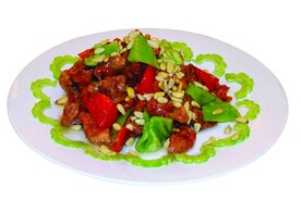 松仁鸡球