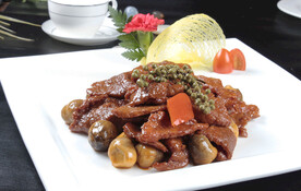 鲜菇花椒炒牛肉