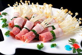 美味金针菇培根卷