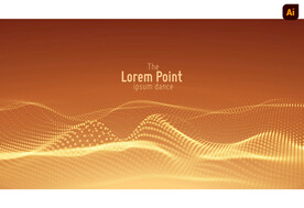 金色科技粒子背景