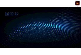 蓝色粒子科技背景