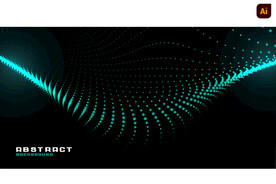 绿色科技粒子背景