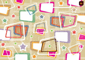 卡通抽象方格背景