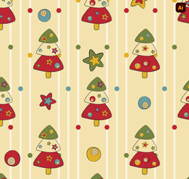 卡通圣诞树背景