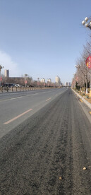无人街道冬日马路 