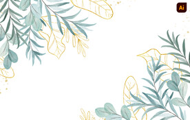 水彩花卉植物背景