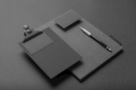 VI设计高级文具办公场景样机 