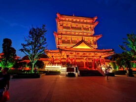 夜景台儿庄