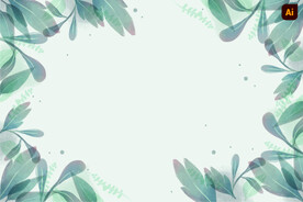 水彩植物背景素材