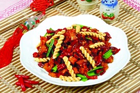 麻花鸡丁