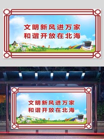 校园展板 创建文明城市 